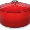 Küchenprofi Bratentopf Rund Aus Gusseisen Provence In Classic Red 26 Cm / 21 Cm / 11,5 Cm / 5,3 L 8