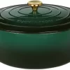 Küchenprofi Bratentopf Oval Aus Gusseisen In Racing Green 35 Cm / 26 X 20 Cm / 8,9 Liter / 40 Cm 11