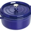 Staub Cocotte Rund Aus Gusseisen In Dunkelblau 10, 8 Cm/ 5 Cm/ 0,25 Liter 31