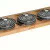 Staub Servierbrett Für 3 Mini Cocottes Aus Bambus Holz 17