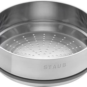 Staub Cocotte Rund Aus Gusseisen Mit Dämpfeinsatz In Dunkelblau 15