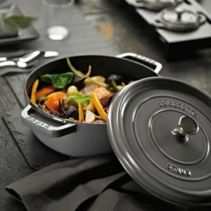 Staub Cocotte Rund Aus Gusseisen In Graphitgrau 24, 22 Cm / 10 Cm/ 3,8 Liter 16