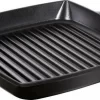 Staub Grillpfanne Mit Seitengriffen Quadratisch In Schwarz 13