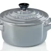 Le Creuset Mini Cocotte In Perlgrau Metallic 16