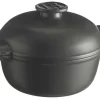 Emile Henry Schmortopf Delight Rund In Ardoise 22,5 Cm / 17,3 Cm / 2 Liter 23