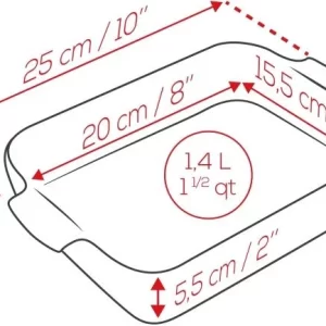Appolia Auflaufform Rechteckig In Senfgelb 40 Cm / 5,2 Liter 30