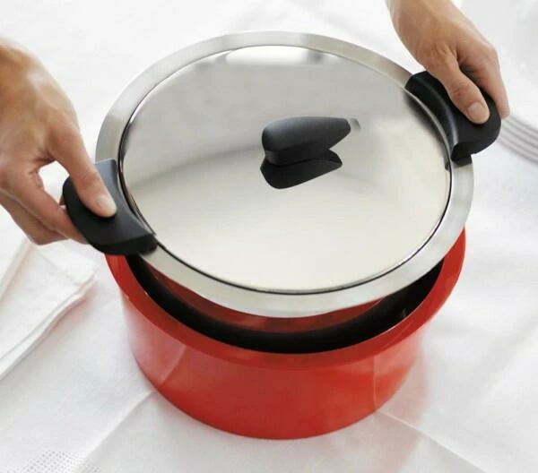 Kuhn Rikon Hotpan Servierkochtopf In Rot 22 Cm / 3 L 6