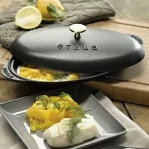 Staub Fischplatte Mit Deckel Aus Gusseisen 7