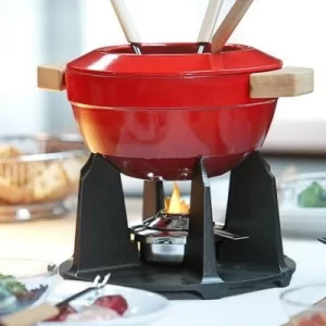 Le Creuset Fondue Set Aus Gusseisen In Kirschrot 7