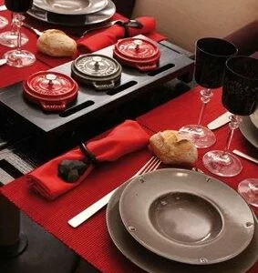 Staub Servierbrett Für 3 Mini Cocottes In Schwarz 11