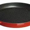 Staub Grillpfanne Rund Mit Seitengriffen In Kirschrot 30 Cm 8