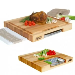 Boos Blocks Schneidebrett PrepMaster Mit Auffangschale 46 X 46 X 6 Cm/ 7,5 Kg 13