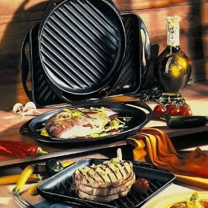 Le Creuset Grillplatte Rund In Schwarz 9